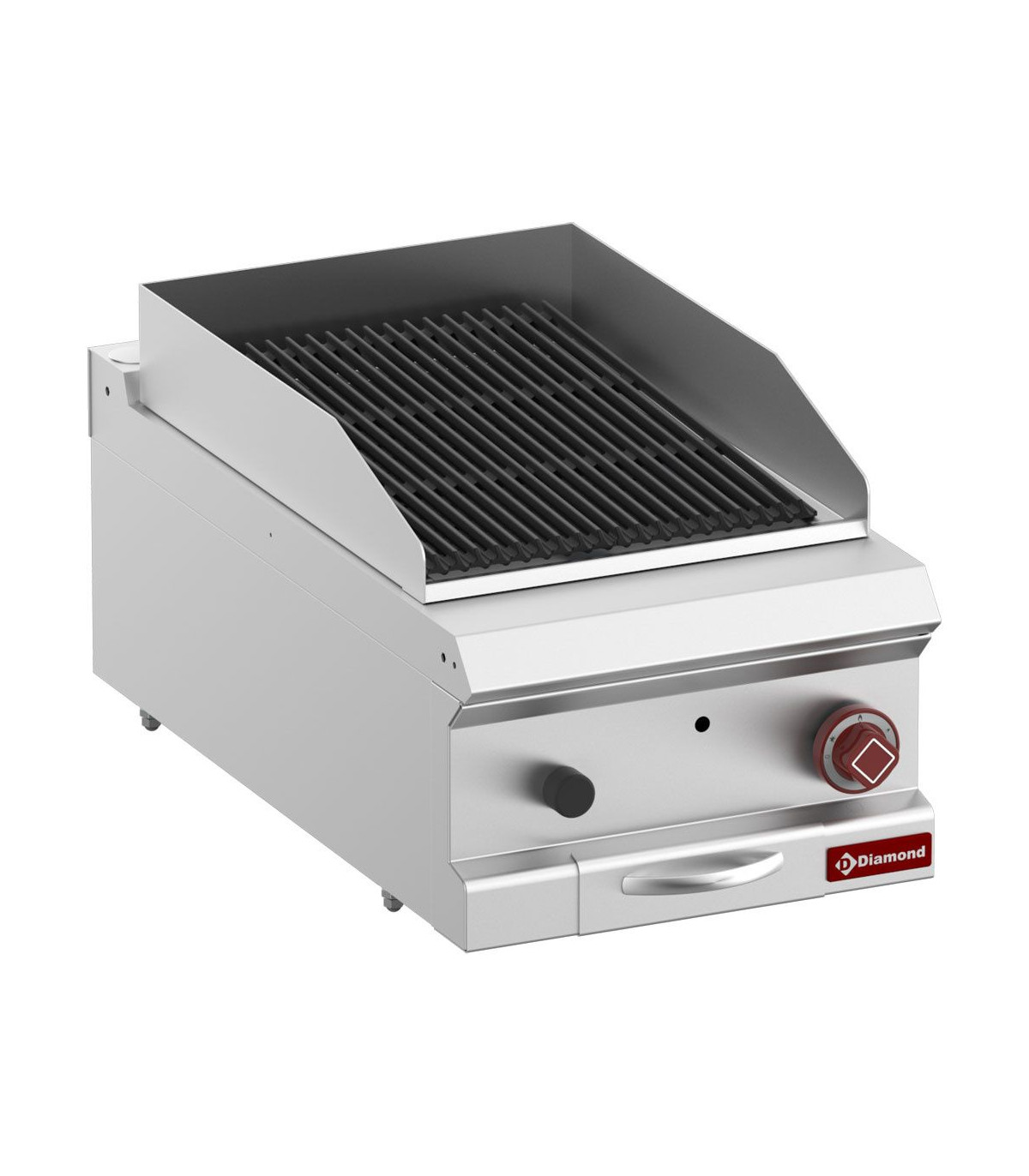 GRILL PIERRE DE LAVE MODULE 1/2 GRILLE EN FONTE DOUBLE FACE TOP DIAMOND dans GRILL VAPEUR