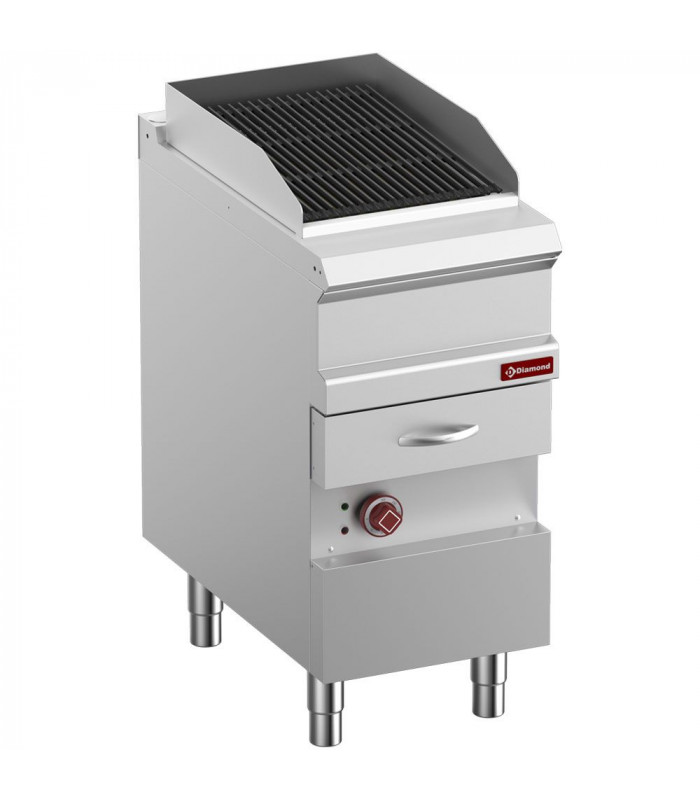 GRILL VAPEUR ELECTRIQUE GRILLE EN FONTE DOUBLE FACE MODULE 1/2 DIAMOND dans GRILL VAPEUR