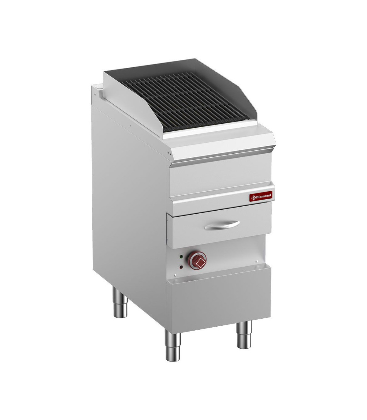 GRILL VAPEUR ELECTRIQUE GRILLE EN FONTE DOUBLE FACE MODULE 1/2 DIAMOND dans GRILL VAPEUR