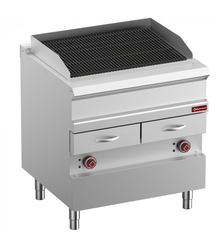 GRILL VAPEUR ELECTRIQUE GRILLE EN FONTE DOUBLE FACE MODULE 1/1 DIAMOND dans GRILL VAPEUR