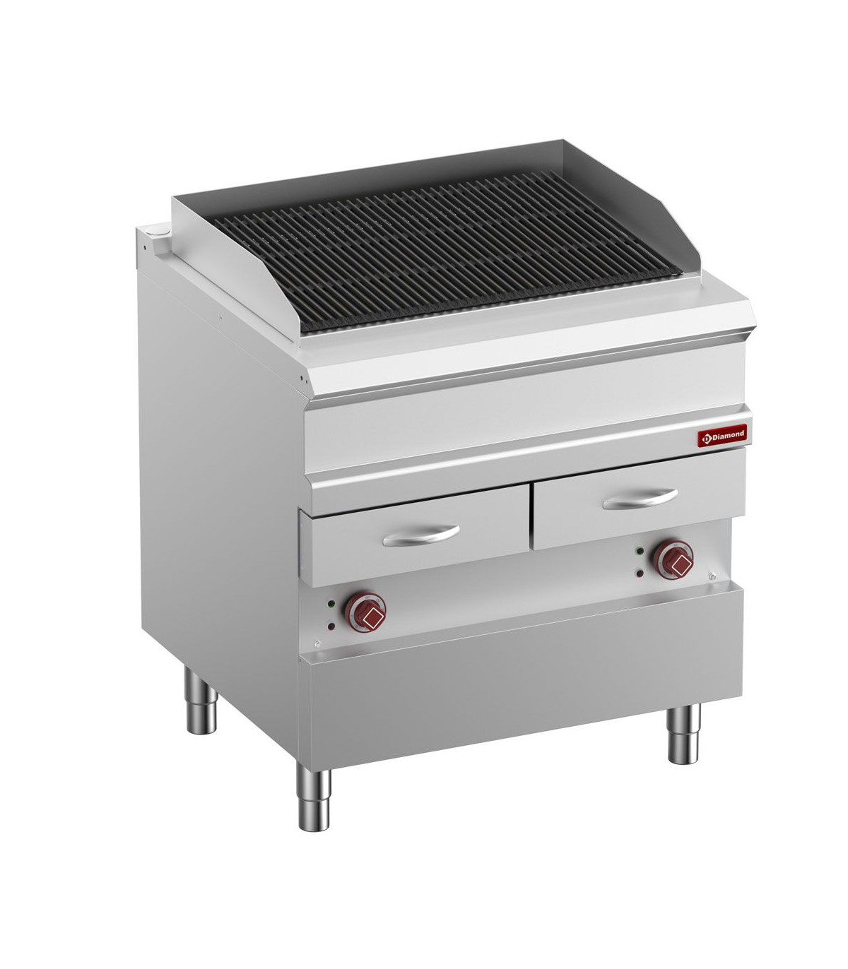 GRILL VAPEUR ELECTRIQUE GRILLE EN FONTE DOUBLE FACE MODULE 1/1 DIAMOND dans GRILL VAPEUR