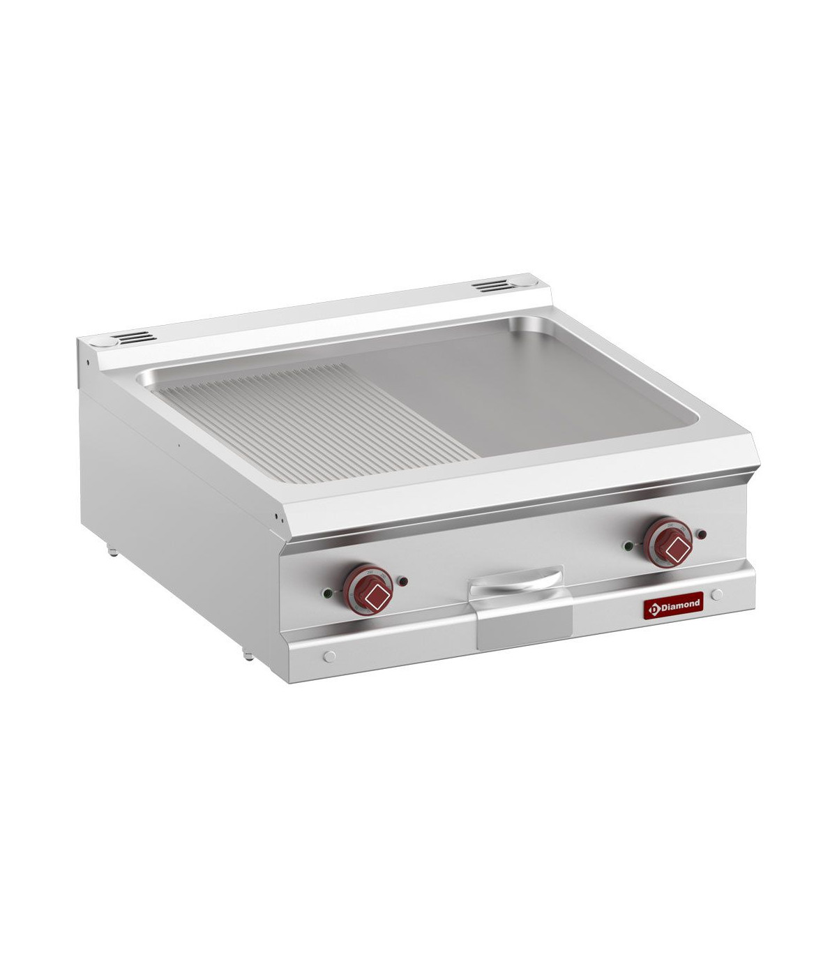 PLAQUE DE CUISSON ELECTRIQUE 1/2 LISSE 1/2 RAINUREE MODULE 1/1  TOP DIAMOND dans PLAQUE A SNACKER