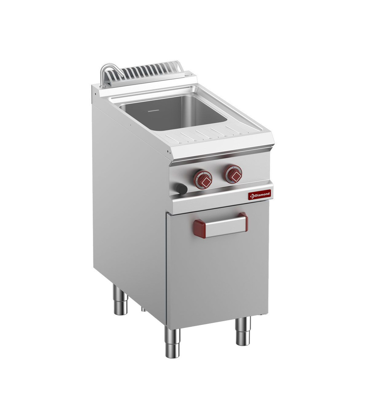 CUISEUR A PATES GAZ 1 CUVE 26LT SANS PANIERS SUR ARMOIRE DIAMOND dans CUISEUR A PATES