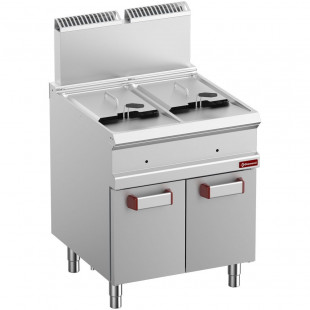 FRITEUSE GAZ 2 CUVES 14LT SUR ARMOIRE DIAMOND dans GAZ