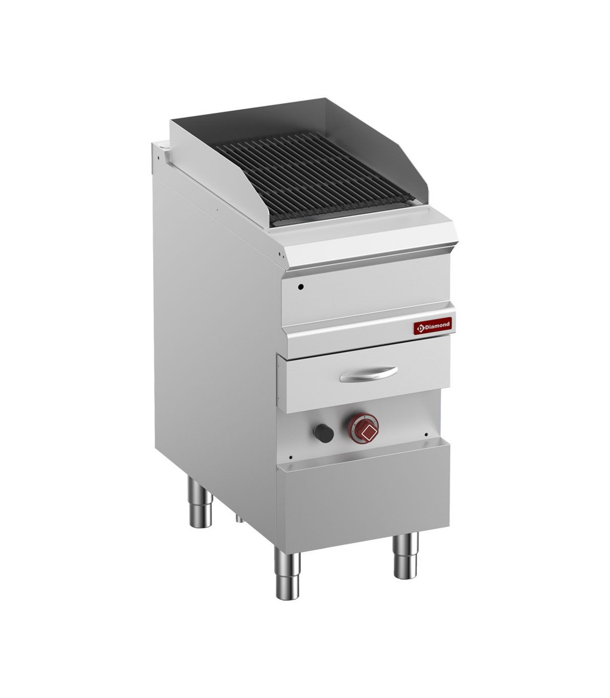GRILL VAPEUR GAZ GRILLE EN FONTE DOUBLE FACE MODULE 1/2 DIAMOND dans GRILL VAPEUR