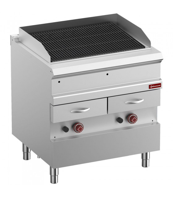 GRILL VAPEUR GAZ GRILLE EN FONTE DOUBLE FACE MODULE 1/1 DIAMOND dans GRILL VAPEUR