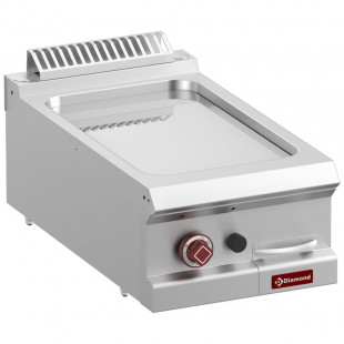 PLAQUE DE CUISSON GAZ LISSE CHROME DUR MODULE 1/2 -TOP- DIAMOND dans PLAQUE A SNACKER