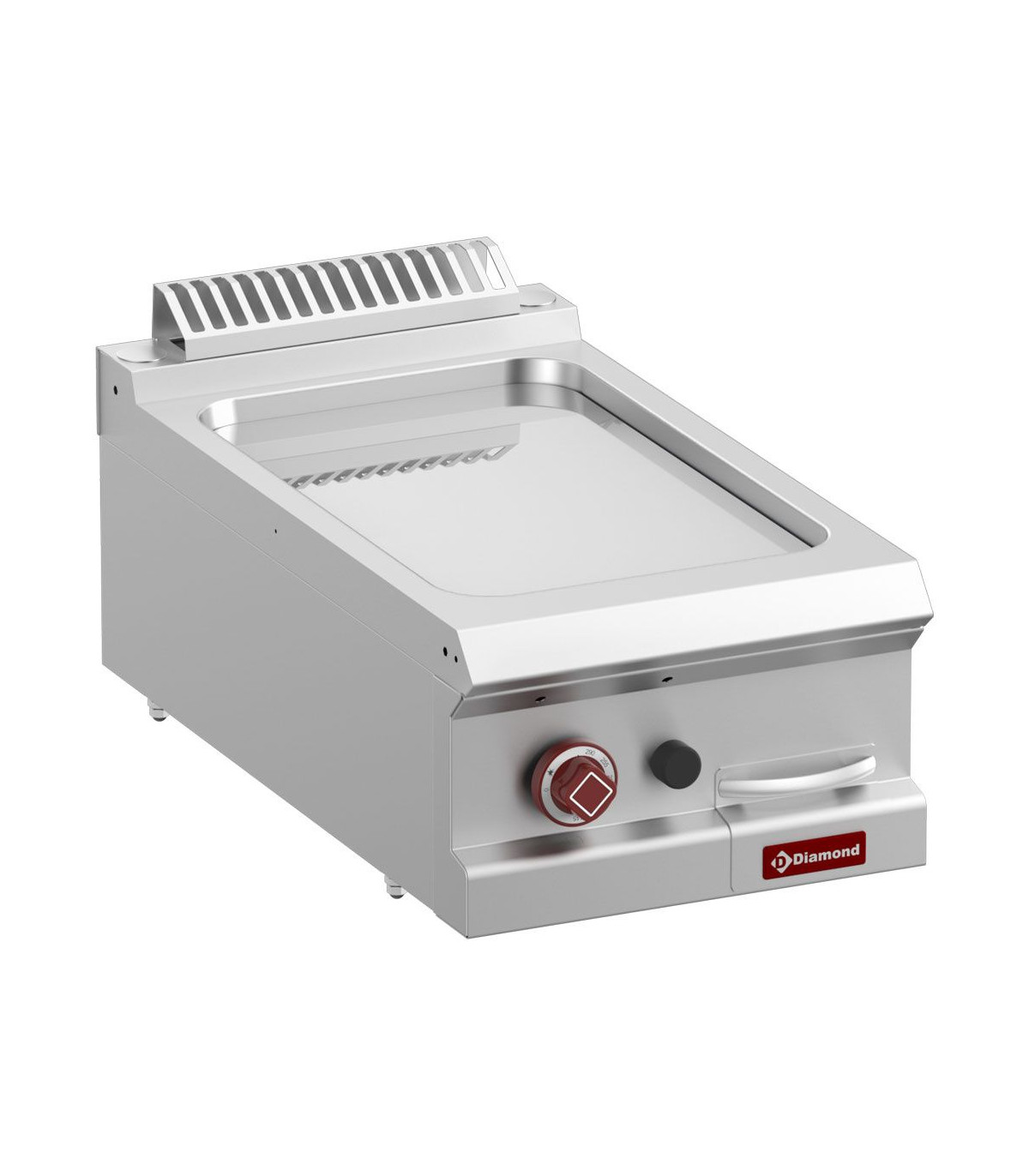 PLAQUE DE CUISSON GAZ LISSE CHROME DUR MODULE 1/2 -TOP- DIAMOND dans PLAQUE A SNACKER