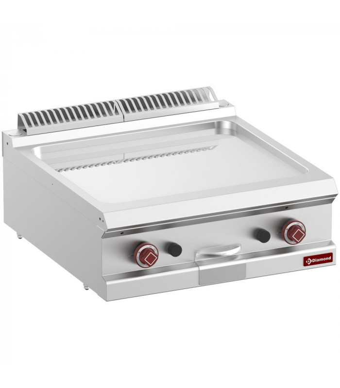 PLAQUE DE CUISSON GAZ LISSE CHROME DUR MODULE 1/1 TOP DIAMOND dans PLAQUE A SNACKER
