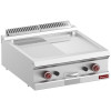 PLAQUE DE CUISSON GAZ 1/2 LISSE 1/2 RAINUREE CHROME DUR MODULE 1/1 TOP DIAMOND dans PLAQUE A SNACKER