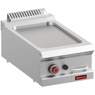 PLAQUE DE CUISSON GAZ RAINUREE MODULE 1/2 -TOP- DIAMOND dans PLAQUE A SNACKER
