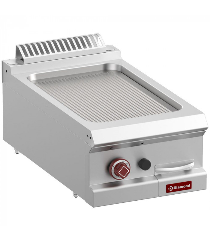 PLAQUE DE CUISSON GAZ RAINUREE MODULE 1/2 -TOP- DIAMOND dans PLAQUE A SNACKER