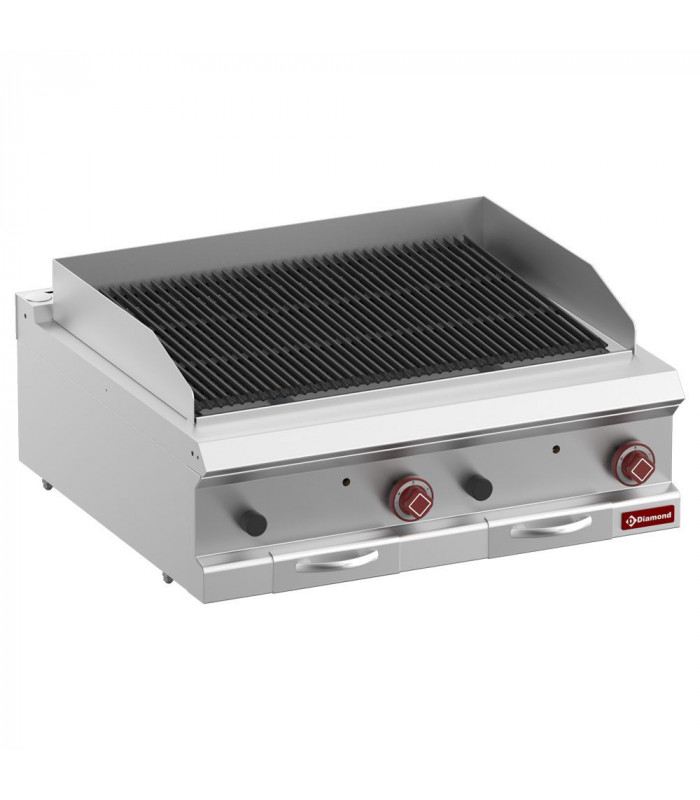 GRILL PIERRE DE LAVE MODULE 1/1 GRILLE EN FONTE DOUBLE FACE TOP DIAMOND dans GRILL VAPEUR