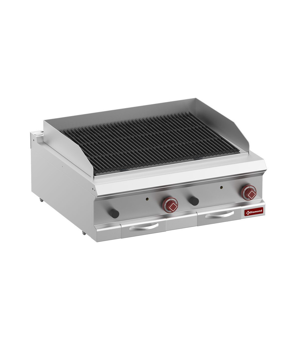 GRILL PIERRE DE LAVE MODULE 1/1 GRILLE EN FONTE DOUBLE FACE TOP DIAMOND dans GRILL VAPEUR
