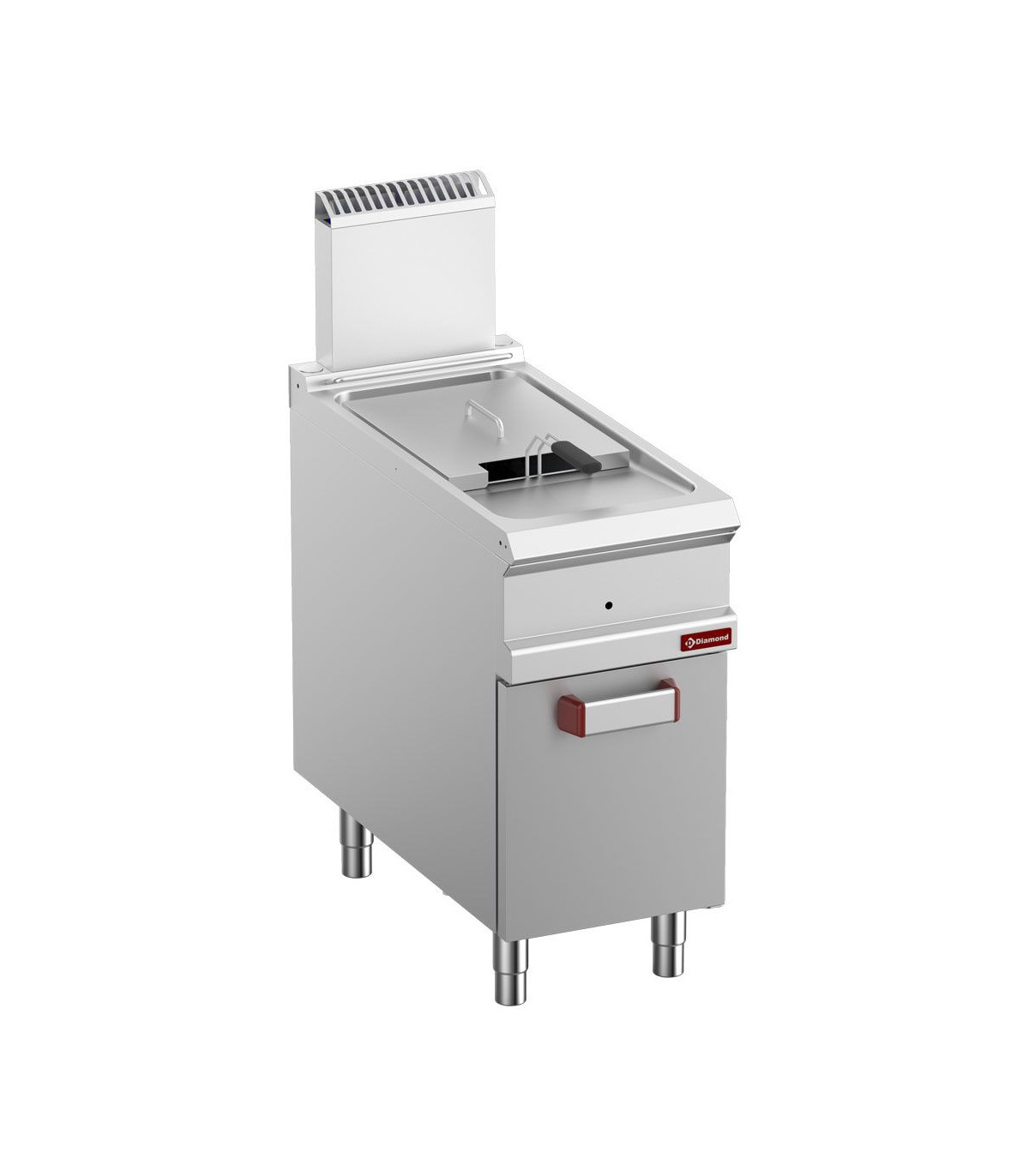 FRITEUSE GAZ 1 CUVE 18LT 18KW SUR MEUBLE FERME OPTIMA 900 DIAMOND dans GAZ