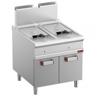 FRITEUSE GAZ 2 CUVE 18LT 2X18 KW SUR MEUBLE FERME OPTIMA 900 DIAMOND dans GAZ