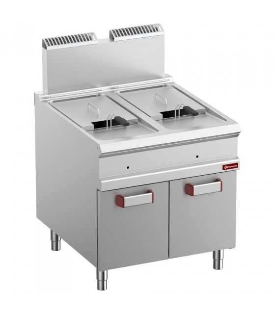 FRITEUSE GAZ 2 CUVE 18LT 2X18 KW SUR MEUBLE FERME OPTIMA 900 DIAMOND dans GAZ