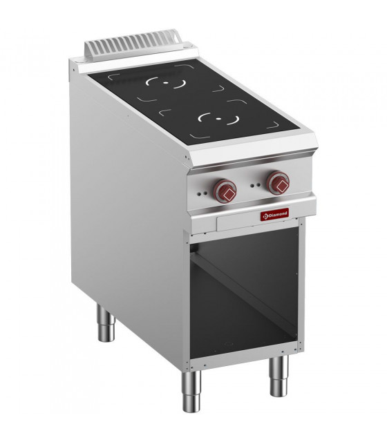 FOURNEAUX ELECTRIQUES 2 FOYERS A INDUCTION ARMOIRE OUVERTE OPTIMA 900 DIAMOND dans ELECTRIQUE