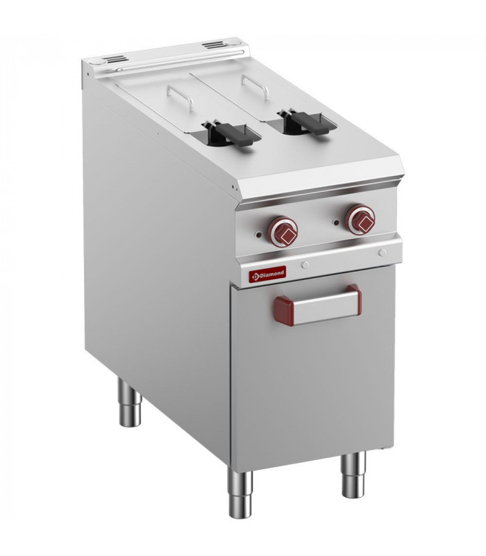 FRITEUSE ELECTRIQUE 2 CUVES 8LT SUR MEUBLE FERME OPTIMA 900 DIAMOND dans ELECTRIQUE