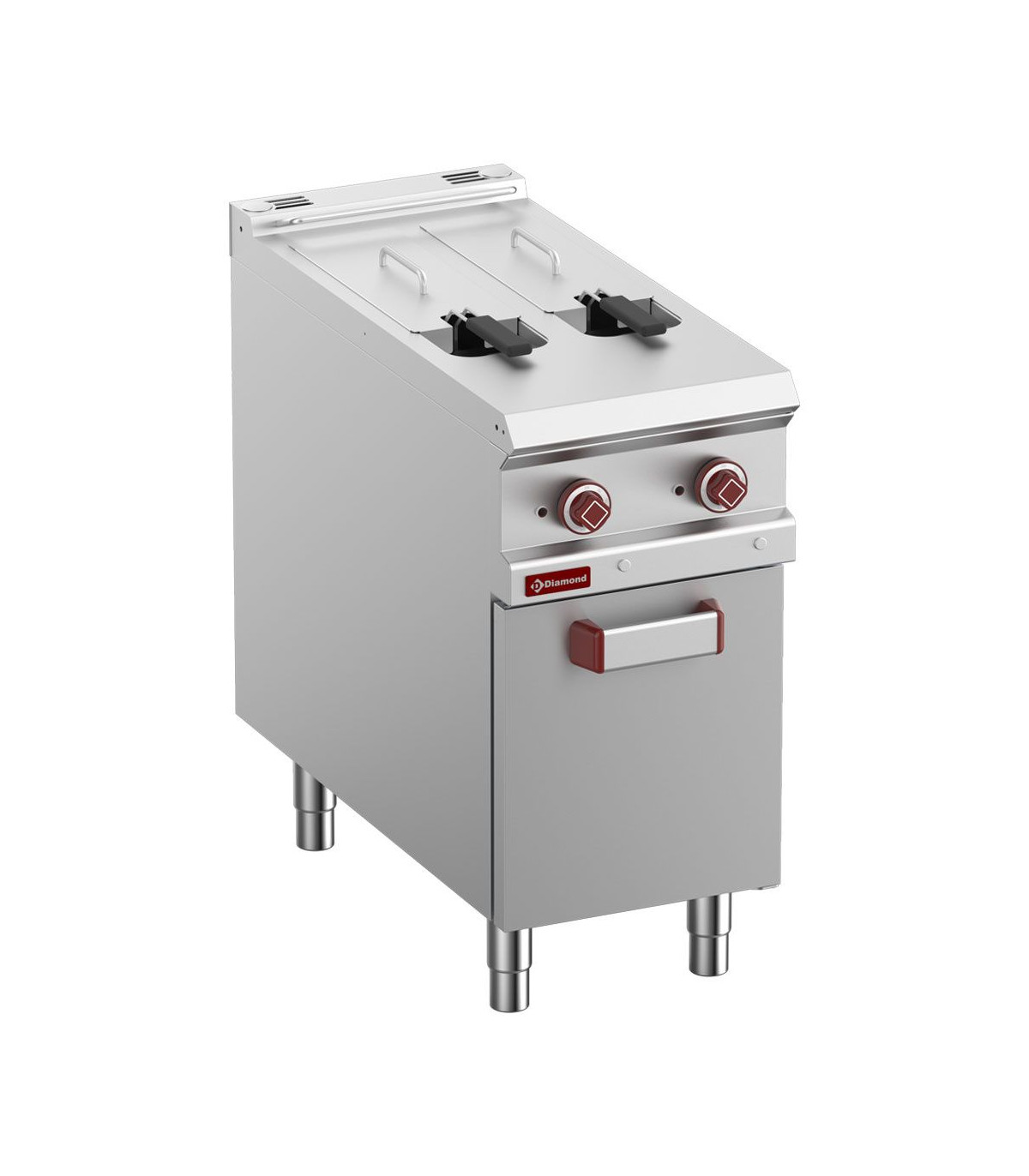 FRITEUSE ELECTRIQUE 2 CUVES 8LT SUR MEUBLE FERME OPTIMA 900 DIAMOND dans ELECTRIQUE
