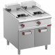 FRITEUSE ELECTRIQUE 2 CUVES 18LT SUR MEUBLE FERMEE OPTIMA 900 DIAMOND