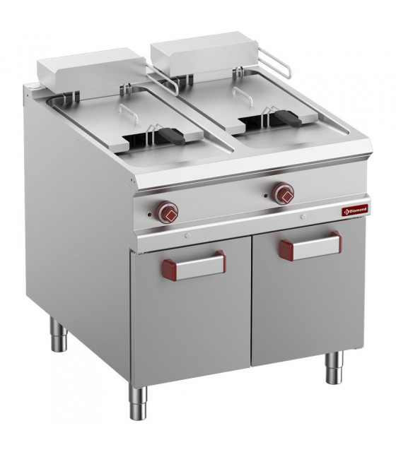 FRITEUSE ELECTRIQUE 2 CUVES 18LT SUR MEUBLE FERMEE OPTIMA 900 DIAMOND dans ELECTRIQUE