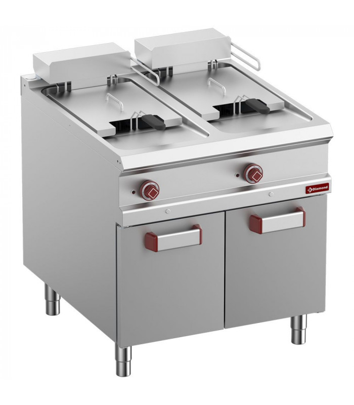 FRITEUSE ELECTRIQUE 2 CUVES 18LT SUR MEUBLE FERMEE OPTIMA 900 DIAMOND dans ELECTRIQUE