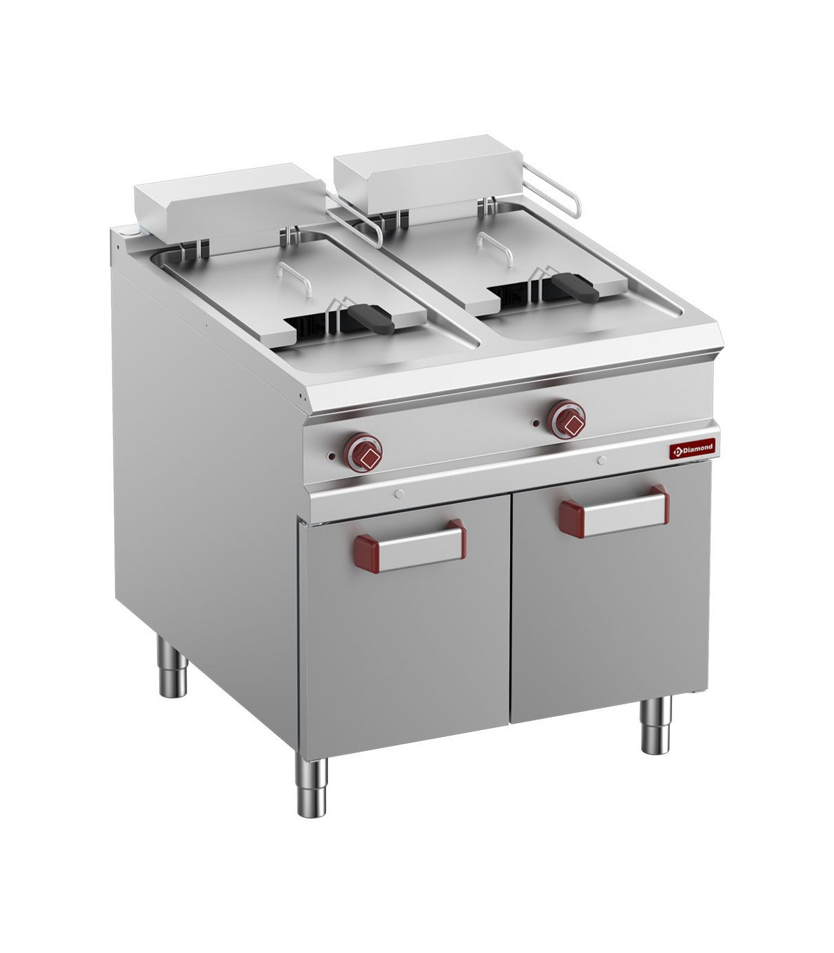 FRITEUSE ELECTRIQUE 2 CUVES 18LT SUR MEUBLE FERMEE OPTIMA 900 DIAMOND dans ELECTRIQUE