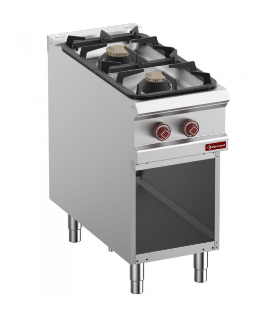 FOURNEAU 2 FEUX GAZ ARMOIRE OUVERTE OPTIMA 900 DIAMOND dans GAZ