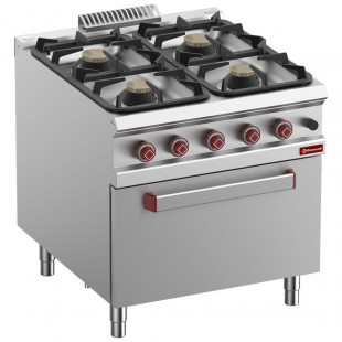 FOURNEAU 4 FEUX SUR FOUR GAZ GN2/1 OPTIMA 900 DIAMOND dans GAZ