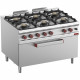 FOURNEAU 6 FEUX SUR MAXI FOUR GAZ OPTIMA 900 DIAMOND