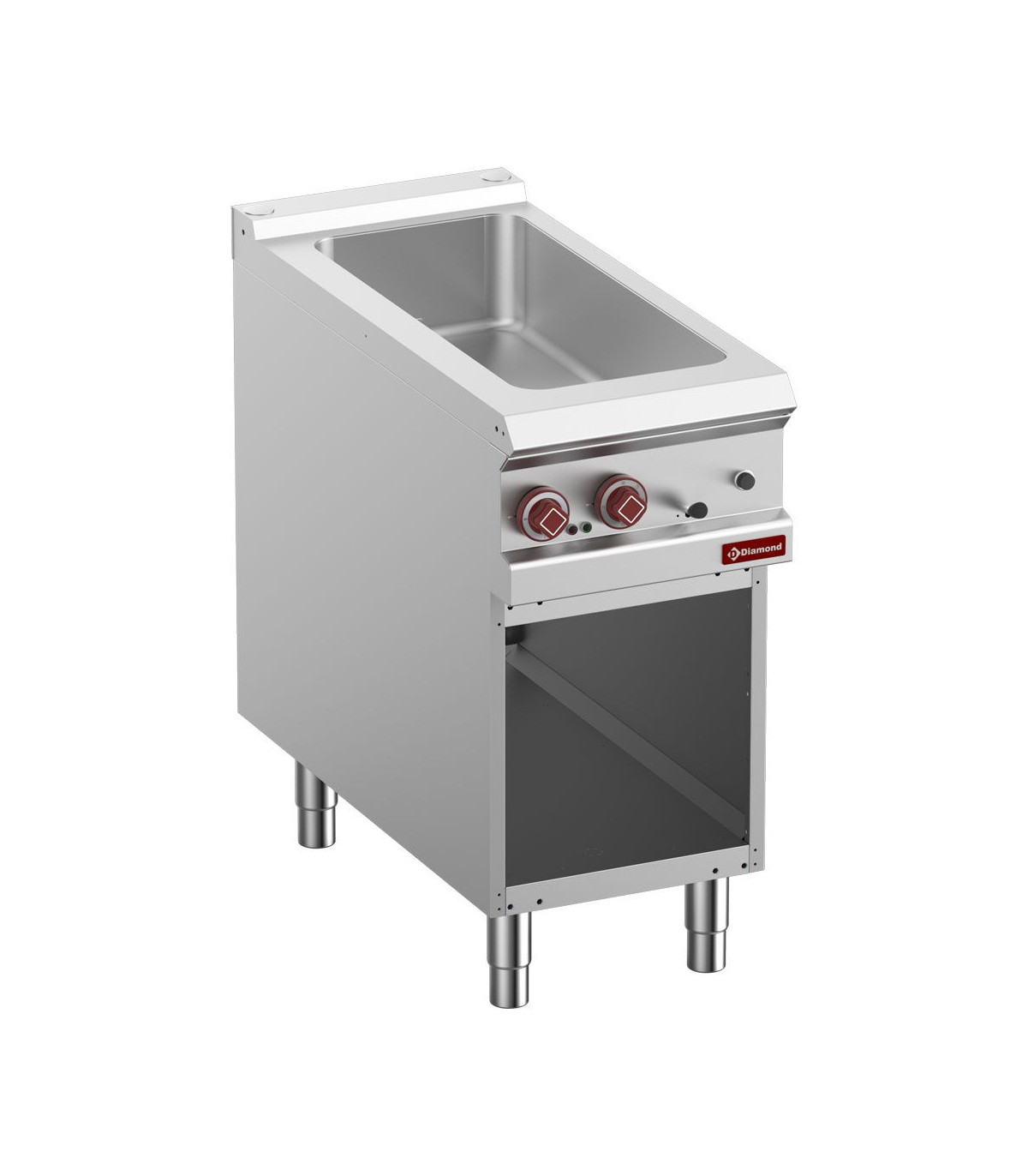 BAIN-MARIE ELECTRIQUE 4X GN1/3-150MM ARMOIRE OUVERTE OPTIMA 900 DIAMOND dans BAIN-MARIE