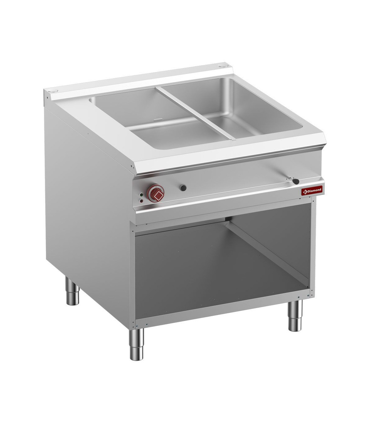 BAIN-MARIE ELECTRIQUE 8XGN1/3-150MM ARMOIRE OUVERTE OPTIMA 900 DIAMOND dans BAIN-MARIE
