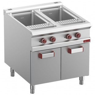 CUISEUR A PATES ELECTRIQUE 2 CUVES 40LT SUR MEUBLE FERME SANS PANIERS OPTIMA 900 DIAMOND dans CUISEUR A PATES