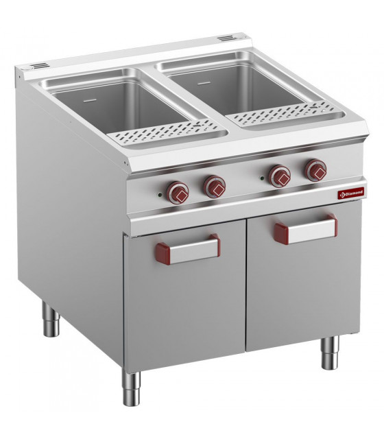 CUISEUR A PATES ELECTRIQUE 2 CUVES 40LT SUR MEUBLE FERME SANS PANIERS OPTIMA 900 DIAMOND dans CUISEUR A PATES