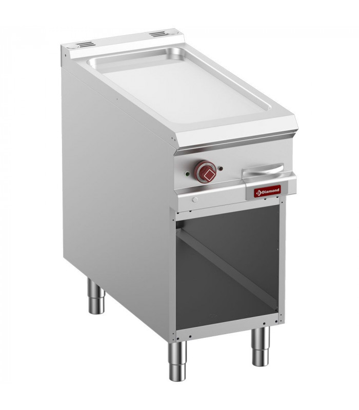 PLAQUE DE CUISSON LISSE ELECTRIQUE CHROMEE MODULE 1/2 ARMOIRE OUVERTE OPTIMA 900 DIAMOND dans PLAQUE A SNACKER