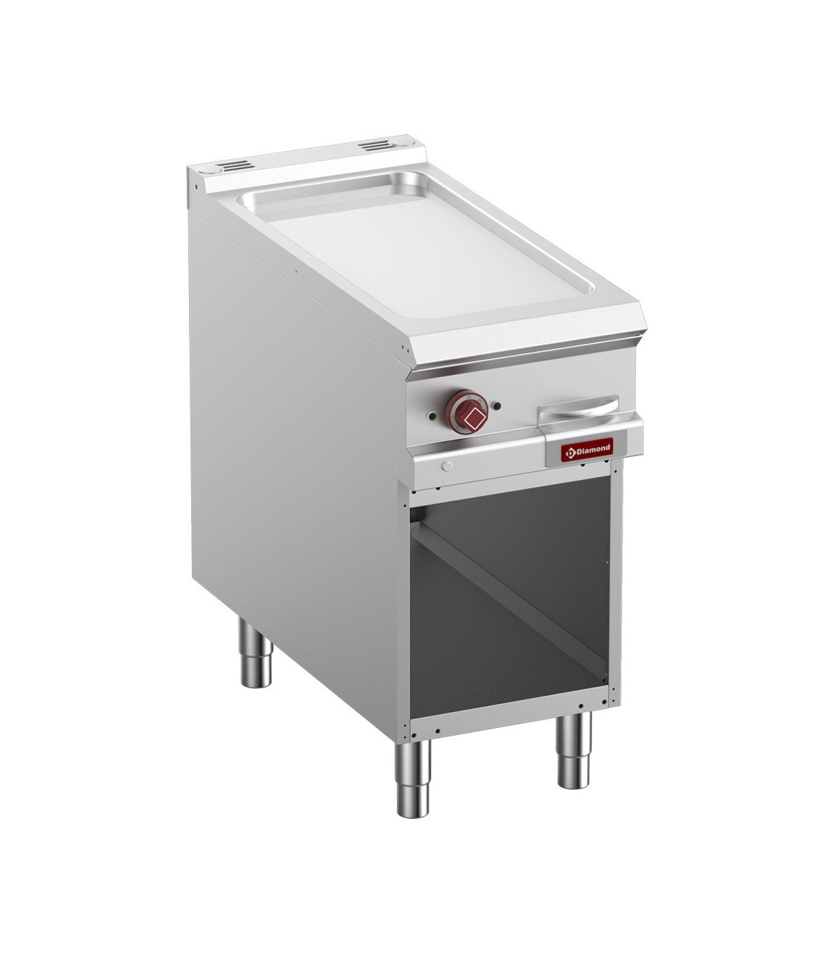 PLAQUE DE CUISSON LISSE ELECTRIQUE CHROMEE MODULE 1/2 ARMOIRE OUVERTE OPTIMA 900 DIAMOND dans PLAQUE A SNACKER