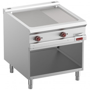 PLAQUE DE CUISSON 2/3 LISSE & 1/3 RAINUREE ELECTRIQUE MODULE 1/1 ARMOIRE OUVERTE OPTIMA 900 DIAMOND dans PLAQUE A SNACKER