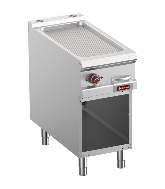 PLAQUE DE CUISSON RAINUREE ELECTRIQUE MODULE 1/2 ARMOIRE OUVERTE OPTIMA 900 DIAMOND dans PLAQUE A SNACKER