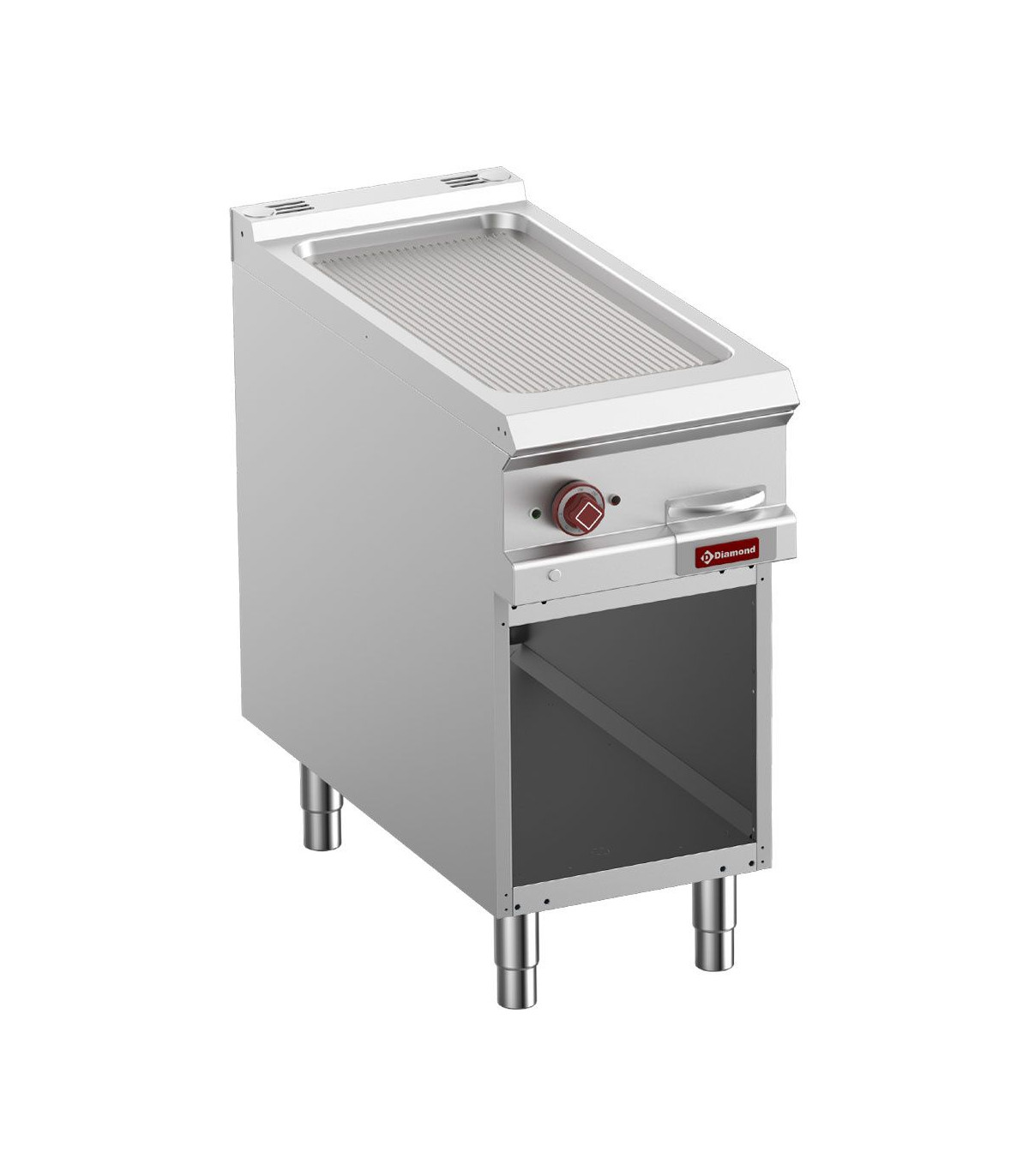 PLAQUE DE CUISSON RAINUREE ELECTRIQUE MODULE 1/2 ARMOIRE OUVERTE OPTIMA 900 DIAMOND dans PLAQUE A SNACKER