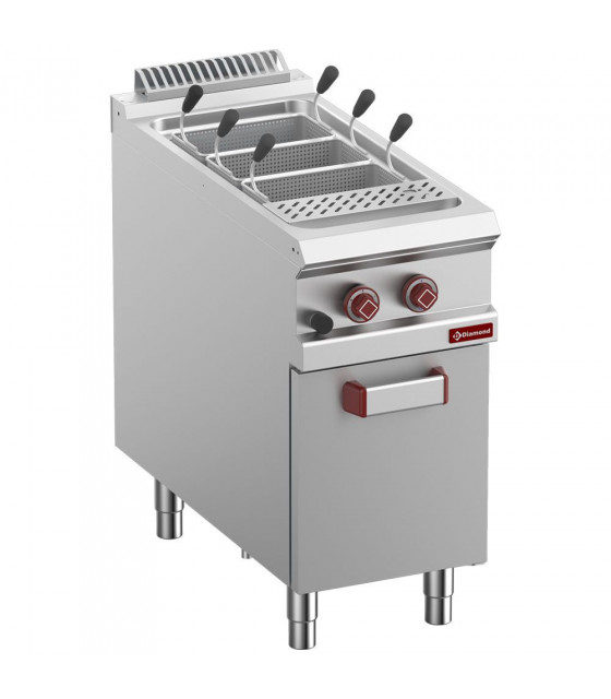 CUISEUR A PATES GAZ 1 CUVE 40LT SUR MEUBLE FERME SANS PANIERS OPTIMA 900 DIAMOND dans CUISEUR A PATES