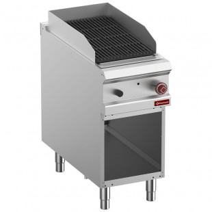 GRILL PIERRE DE LAVE MODULE 1/2 GRILLE 2 FACES EN FONTE ARMOIRE OUVERTE OPTIMA 900 DIAMOND dans CUISEUR A PATES