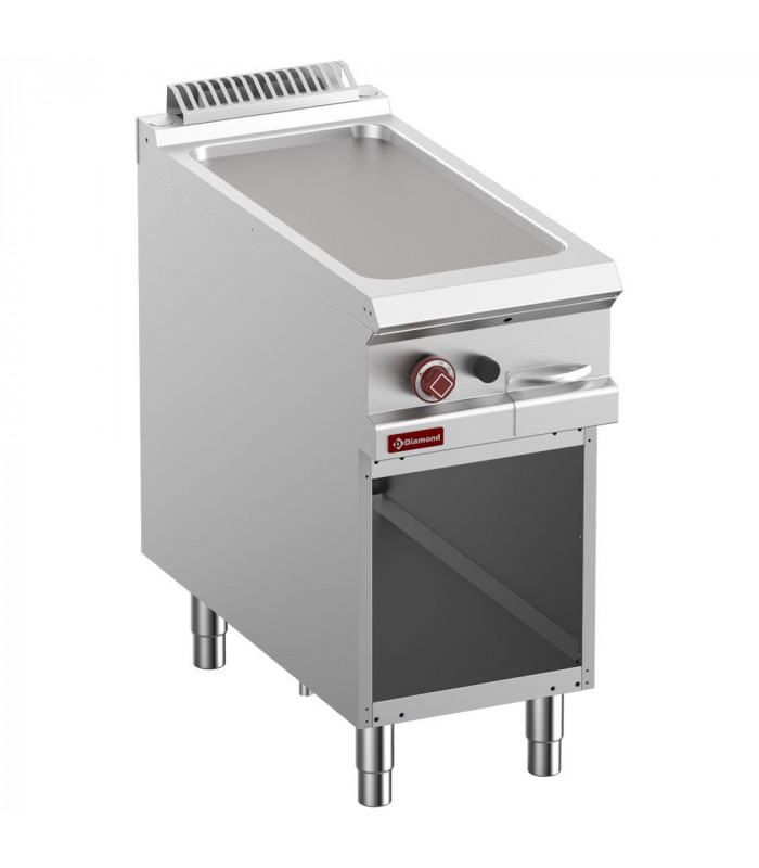 PLAQUE DE CUISSON LISSE GAZ MODULE 1/2 ARMOIRE OUVERTE OPTIMA 900 DIAMOND dans PLAQUE A SNACKER