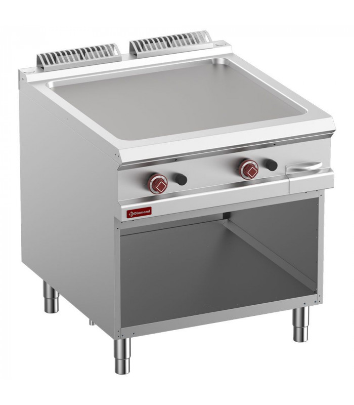 PLAQUE DE CUISSON LISSE GAZ MODULE 1/1 ARMOIRE OUVERTE OPTIMA 900 DIAMOND dans PLAQUE A SNACKER