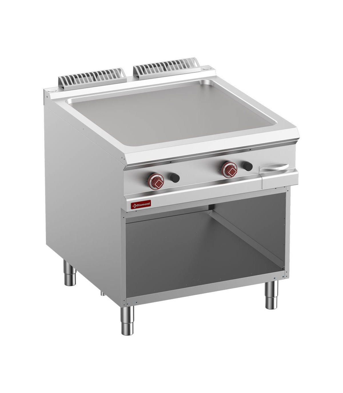 PLAQUE DE CUISSON LISSE GAZ MODULE 1/1 ARMOIRE OUVERTE OPTIMA 900 DIAMOND dans PLAQUE A SNACKER