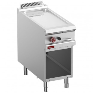 PLAQUE DE CUISSON LISSE GAZ CHROMEE MODULE 1/2 ARMOIRE OUVERTE OPTIMA 900 DIAMOND dans PLAQUE A SNACKER