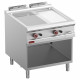 PLAQUE DE CUISSON 2/3 LISSE & 1/3 RAINURE CHROME MODULE 1/1 ARMOIRE OUVERTE OPTIMA 900 DIAMOND