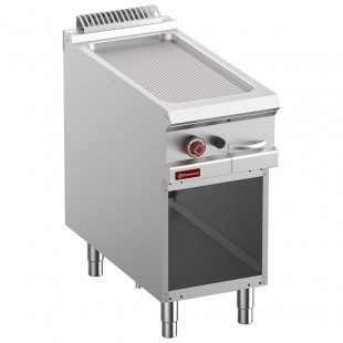 PLAQUE DE CUISSON RAINUREE GAZ MODULE 1/2 ARMOIRE OUVERTE OPTIMA 900 DIAMOND dans PLAQUE A SNACKER