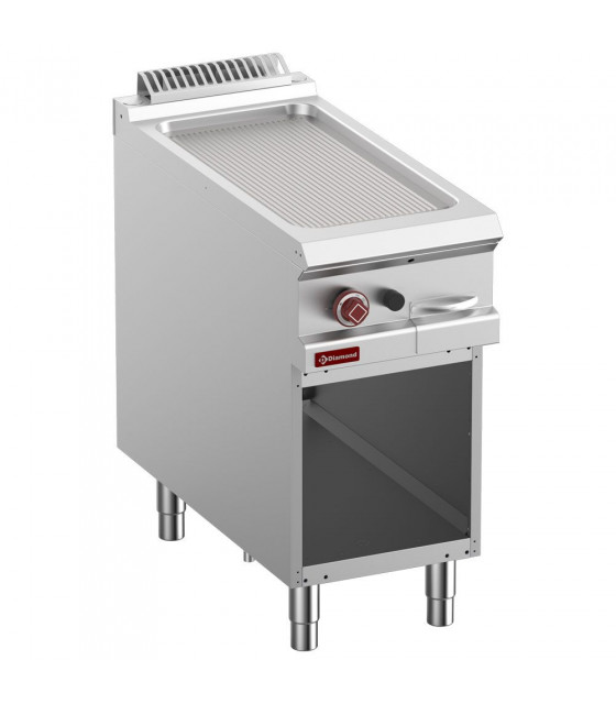 PLAQUE DE CUISSON RAINUREE GAZ MODULE 1/2 ARMOIRE OUVERTE OPTIMA 900 DIAMOND dans PLAQUE A SNACKER
