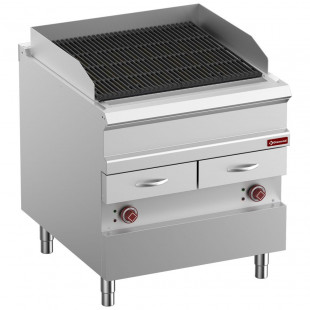 GRILL VAPEUR ELECTRIQUE GRILLE EN FONTE DOUBLE FACE MODULE 1/1 OPTIMA 900 DIAMOND dans PLAQUE A SNACKER